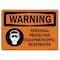 Signmission OSHA WARNING Sign, PPE Respirator, 24in X 18in Decal, 24" W, 18" H, Landscape, PPE Respirator OS-WS-D-1824-L-12776 - alternate 1